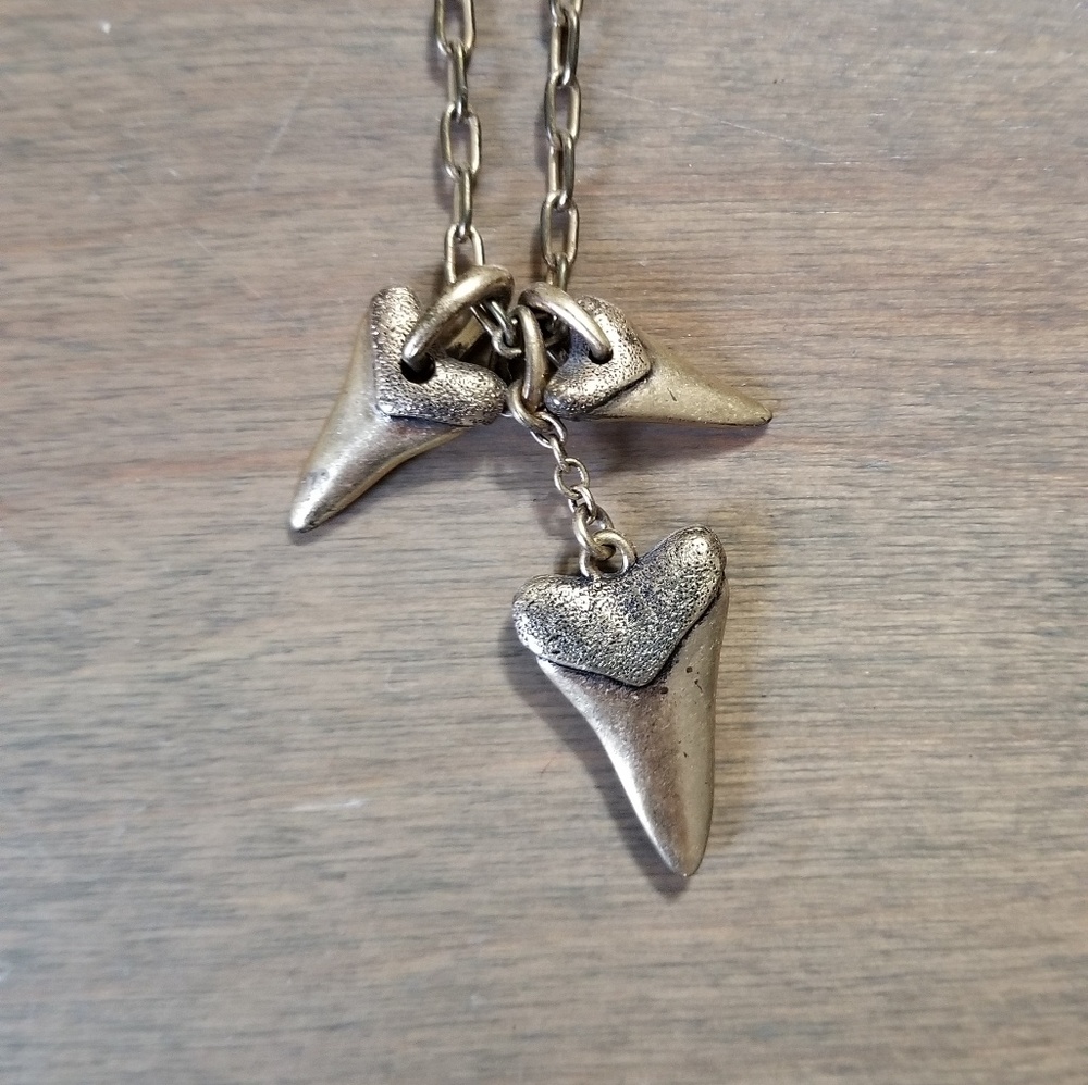 Lucky Brand gold shark tooth necklace